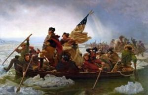 Washington in boat